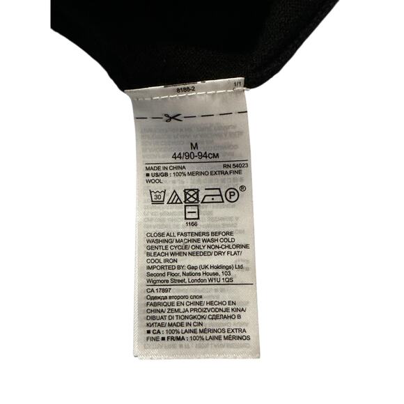 EUC Banana Republic 100% Merino Wool Longline Cardigan Black M Quiet Luxury - Picture 8 of 8